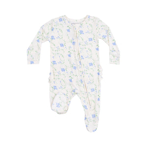 Wrap your little one in luxury with our Infant Girls Sweet Vine Ruffle 2 Way Zipper Footie from Angel Dear. Made from 100% bamboo, this footie offers ultimate comfort and breathability. The 2 way zipper makes for easy diaper changes and the adorable floral print with ruffle back adds a touch of sweetness. Keep your baby cozy and stylish!
