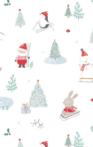Keep your little one snug and cozy this Holiday season with the Santa Ski Friends 2 Way Zipper Footie from Angel Dear. Made from soft bamboo fabric, these pajamas feature playful skiing Santa &amp; friends that add a touch of fun to bedtime. The convenient 2-way zipper makes dressing and diaper changes easy, while the warm material ensures comfort throughout chilly nights. Perfect for winter, these footed pajamas combine practicality and charm for peaceful sleep and happy dreams.