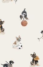 Load image into Gallery viewer, Keep bedtime fun and cozy with the Boy&#39;s Sporty Puppies Long Sleeve Pajama Set from Angel Dear. Crafted from soft, breathable bamboo fabric, this pajama set gently hugs your child for a comfortable night’s sleep. Adorned with playful puppies playing sports, it’s perfect for little dog lovers who are ready to dream big. These pajamas make bedtime an all-star experience every night.
