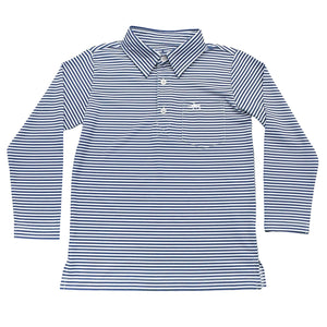 Saltwater Boys Inshore Performance Polo now in long sleeve is the perfect fall and winter staple that every little boy's wardrobe needs.

Made of the softest performance fabric that boys are raving about. This polo is built to withstand rough, outdoor play but is cute enough for church or any nice occasion too!

100% Polyester
Moisture wicking fabric
4-way stretch
