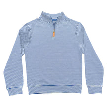 Load image into Gallery viewer, Boys Blue Stripe Collins Quarter Zip
