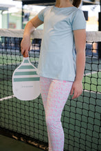 Load image into Gallery viewer, Step into joy with Sadie Scallop Leggings in Petal Play! The delicate floral print and scalloped edges bring playful charm and comfort, perfect for tween girls who want to express their vibrant spirit every day. Ready to bloom with every move!
