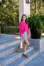 Load image into Gallery viewer, Girls Kristen Skort in Navy Stripe Piping
