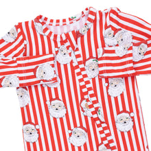 Load image into Gallery viewer, Vintage Santa Stripe Footie
