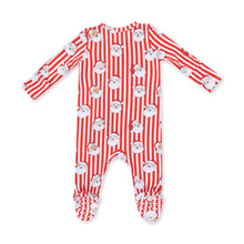 Load image into Gallery viewer, Vintage Santa Stripe Footie
