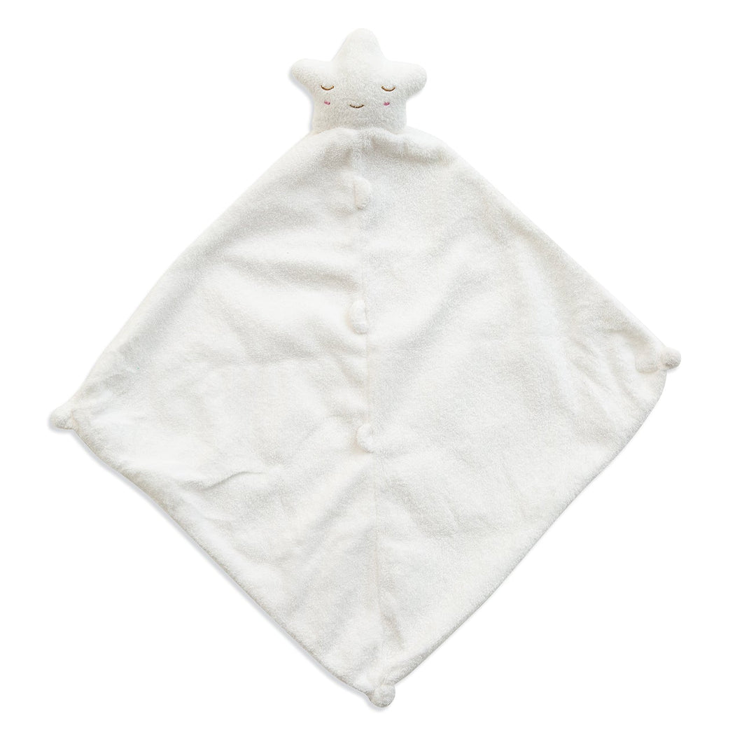 The Angel Dear Lovie Blankie is the perfect lovey blanket for your infant. Available in pink, blue, and white, this sweet blankie features a cuddly bear head or star and is made from the softest material. Your little one will love snuggling with this beloved comfort item.

Machine washable, Measures 13'x13'