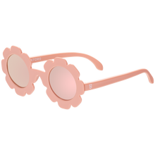 Load image into Gallery viewer, In season now: freshly picked Polarized Flower sunglasses! Featuring vibrant, spring-inspired colors and rose-gold mirrored lenses, your mini won’t want to take these high-fashion frames off. Each pair now comes with a microfiber storage bag that doubles as a cleaning cloth to keep your little one’s shades safe and clean.
