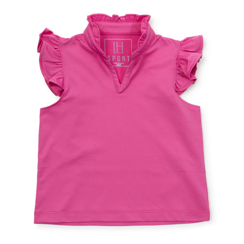 The Ellie Performance Top is the must-have top for any active girl's Spring & Summer wardrobe. Designed by Lila & Hayes, this top is both stylish and functional, keeping her cool during all her outdoor adventures. Available in multiple colors, it can easily be mixed and matched with the Margot Performance Skirt for a complete outfit.
