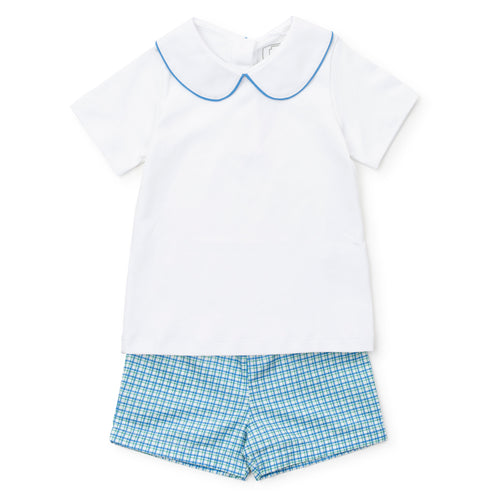 This Field Short Set from Lila & Hayes is the perfect choice for your toddler son this Easter and Spring season. Made with a classic Hampton Plaid design, this set can be worn together for a more dressed up look or separately for a casual yet stylish vibe. Dressing your little one has never been easier.