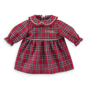 Dress their doll in festive style with the Corolle Doll Holiday Plaid Dress. Designed to fit both 12" and 14" dolls, this charming outfit brings a cozy, classic holiday look that sparks imagination and seasonal joy. Perfect for holiday play or gifting!