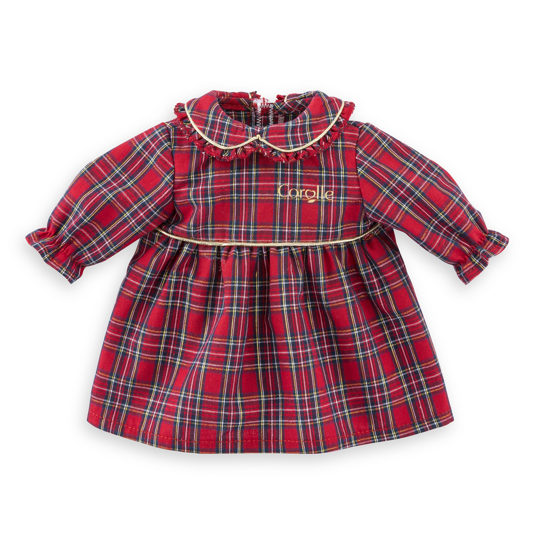 Dress their doll in festive style with the Corolle Doll Holiday Plaid Dress. Designed to fit both 12