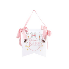 Load image into Gallery viewer, &quot;Welcome Baby&quot; Stork Hanger
