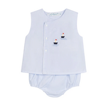 Load image into Gallery viewer, Infant Boys Blue Nautical Diaper Set
