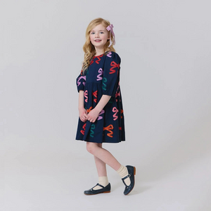 Girls Multi Bow Applique Brooke Dress