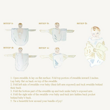 Load image into Gallery viewer, Bow Swaddle- Broadcloth Buckhead Blue
