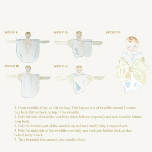 Bow Swaddle- Broadcloth Buckhead Blue