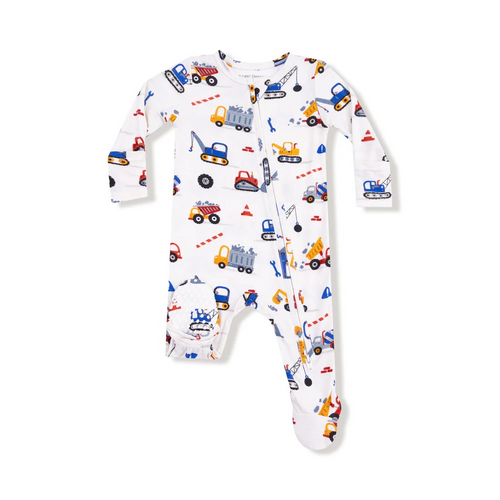 The Crayon Construction 2 Way Zipper Footie from Angel Dear offers cozy comfort with its soft, stretchy bamboo fabric—perfect for your baby’s delicate skin. Featuring a playful, vibrant construction vehicle print, it adds fun to every moment. The convenient two-way zipper makes diaper changes quick and easy, keeping both parents and little ones happy. Dress your newborn in this stylish, practical footie designed for all-day comfort and ease.