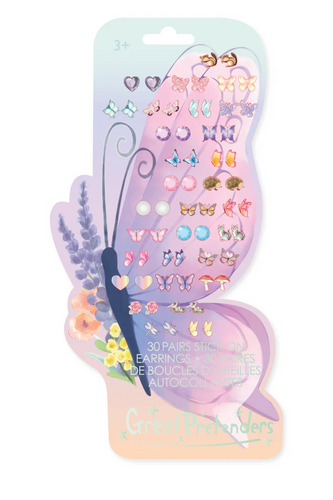 Add a unique touch to your outfit with our Butterfly Sticker Earrings. These delicate earrings add a playful and whimsical touch to any look. Elevate your style with these charming earrings from Great Pretenders!