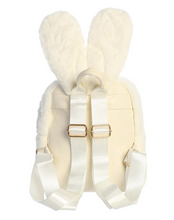 Load image into Gallery viewer, Embrace cuteness and functionality with this Plush Faux Fur Bunny Backpack from Dear Ellie. Made with soft faux fur and featuring adorable bunny ears with a cute bow, it&#39;s perfect for fashionistas and animal lovers alike. Adjustable straps make it a must-have for little ones.
