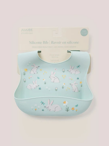 Keep your baby’s clothes clean and dry during feeding time with a nontoxic, food-grade Silicone Bib from JuJuBe × Studio Oh! Made for babies 4 months and older, these bibs feature a deep front pocket to catch messes, and because they are dishwasher-safe, cleanup is fast and easy! Designed to fit comfortably and stay put, each bib features four ouch-free fasteners at the back of the neck strap, so it will stay comfortable as your baby grows. The Silicone Bib is BPA-free, PVC-free, phthalate-free, and lead-fr