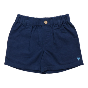 New for Boys! A fresh, more tailored look takes shape on our new to the collection Boys Jackson Short. Available in Navy or Khaki, this pull-on elastic waist short features belt loops at the waist, roomy side pockets sized perfectly for found treasures, and our signature bright blue thread detail on the fixed button at waist. Pair with our Boys Jack Shirt for a perfectly pulled-together look.